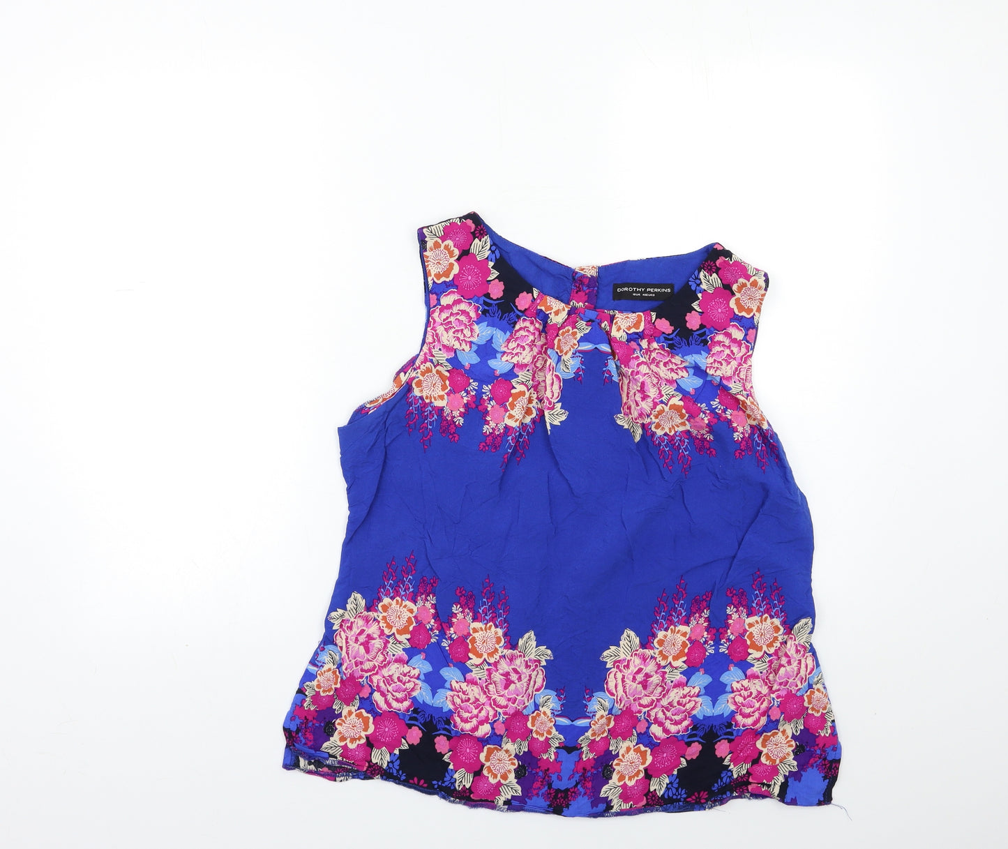 Dorothy Perkins Womens Blue Floral  Basic Blouse Size 18
