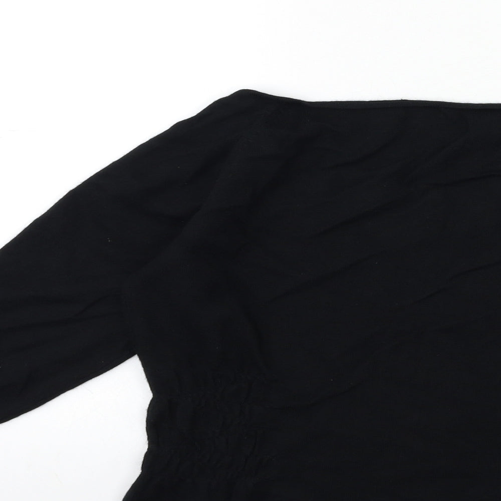 Firetrap Womens Black  Knit Pullover Jumper Size L
