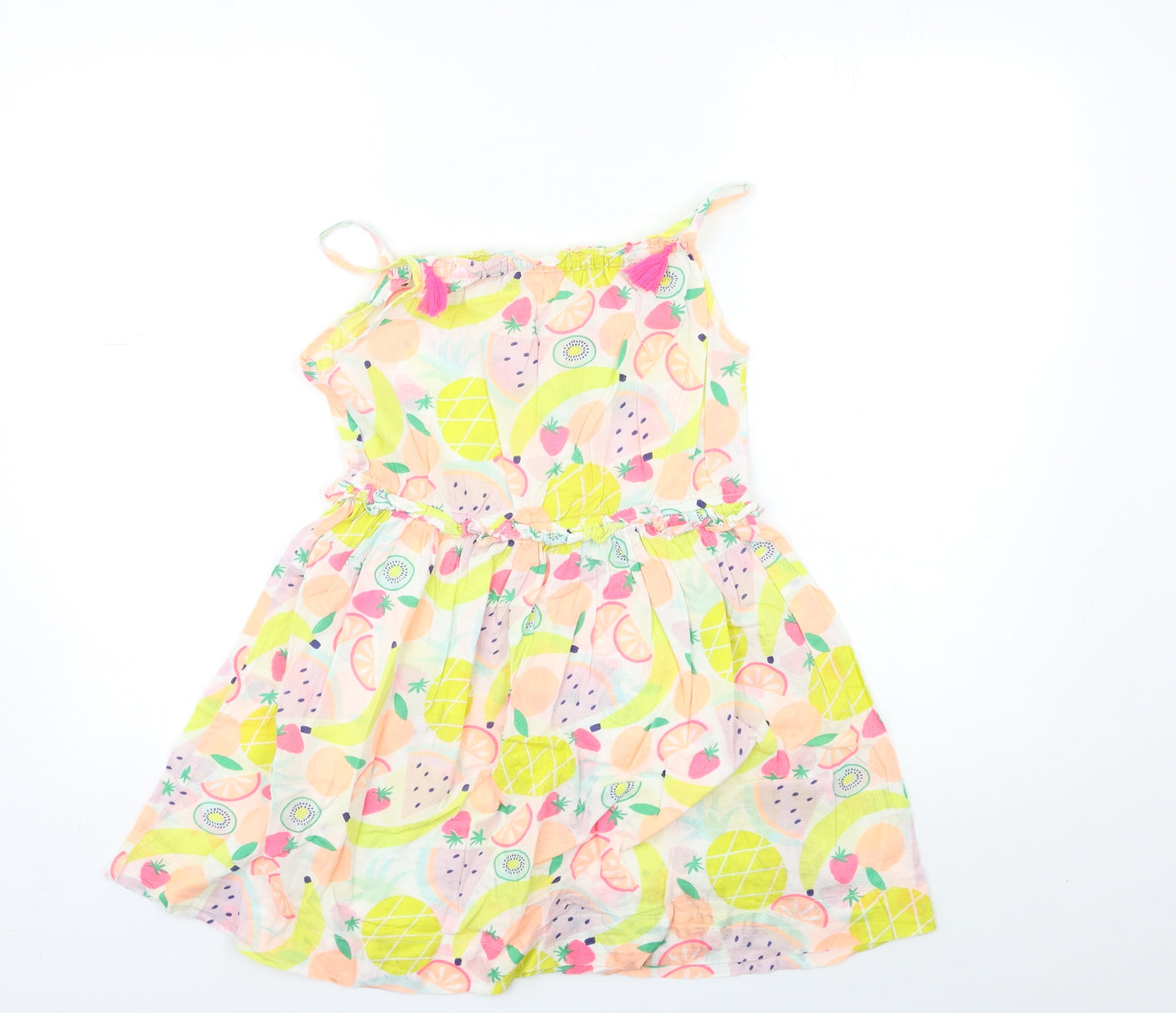 Hullabaloo Girls White Floral  Fit & Flare  Size 9 Years