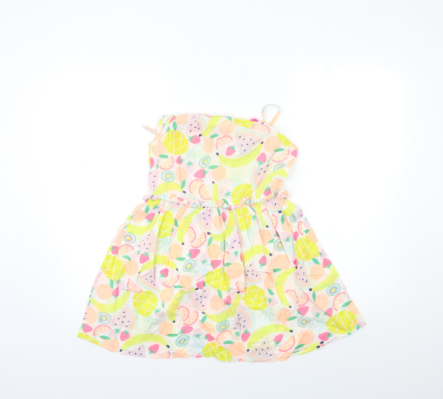 Hullabaloo Girls White Floral  Fit & Flare  Size 9 Years