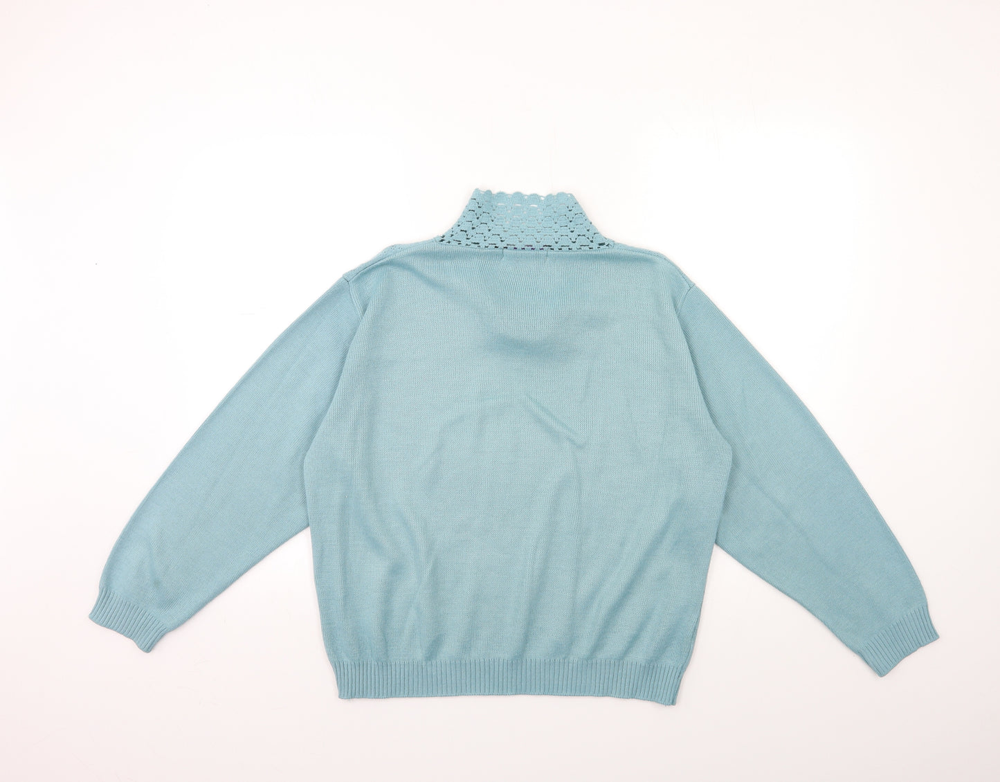 MERRY GOLD Womens Blue  Knit Pullover Jumper Size S