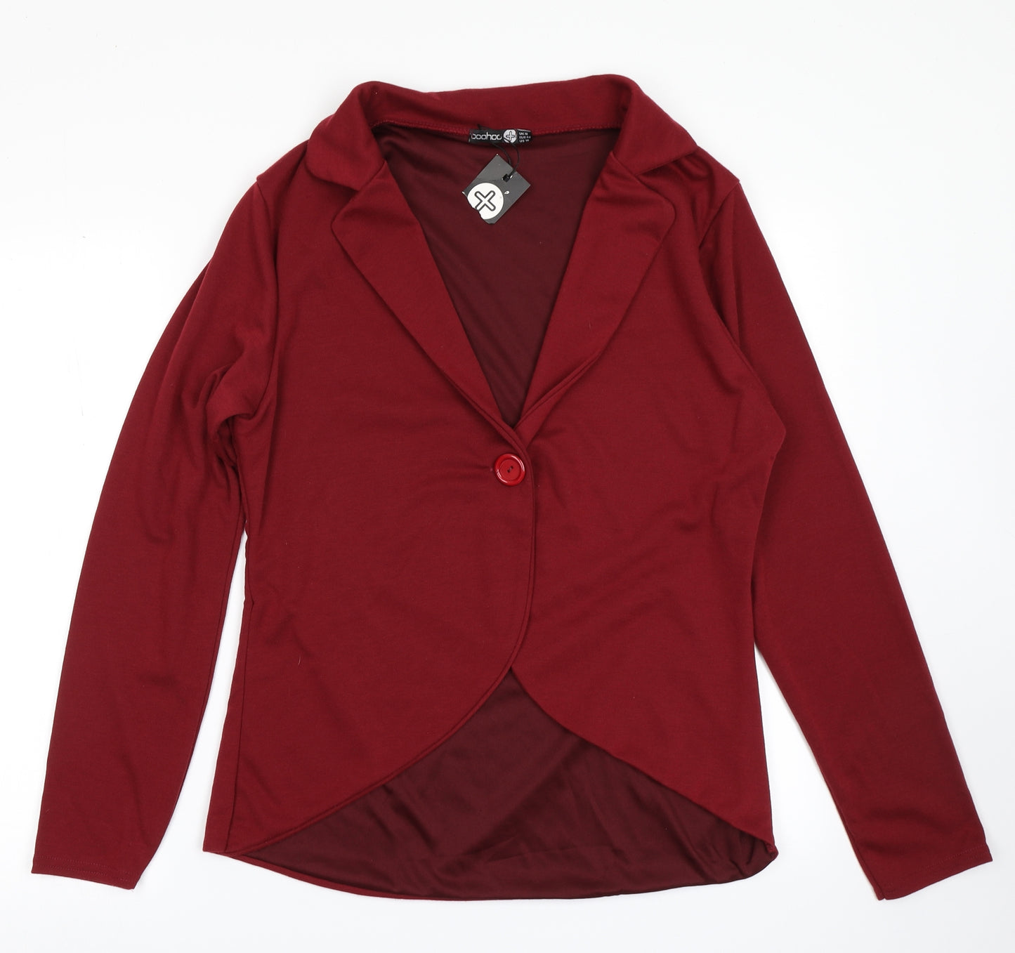Boohoo Womens Red   Jacket Blazer Size 18