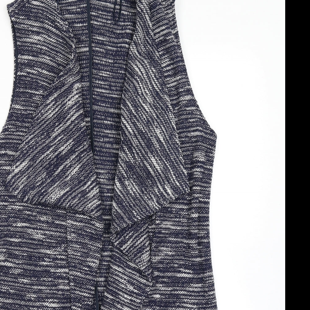 George Womens Blue Striped  Gilet Jacket Size 16
