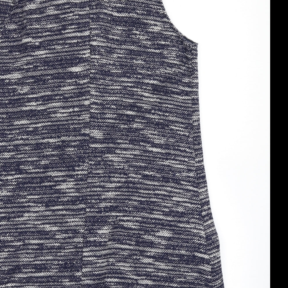 George Womens Blue Striped  Gilet Jacket Size 16