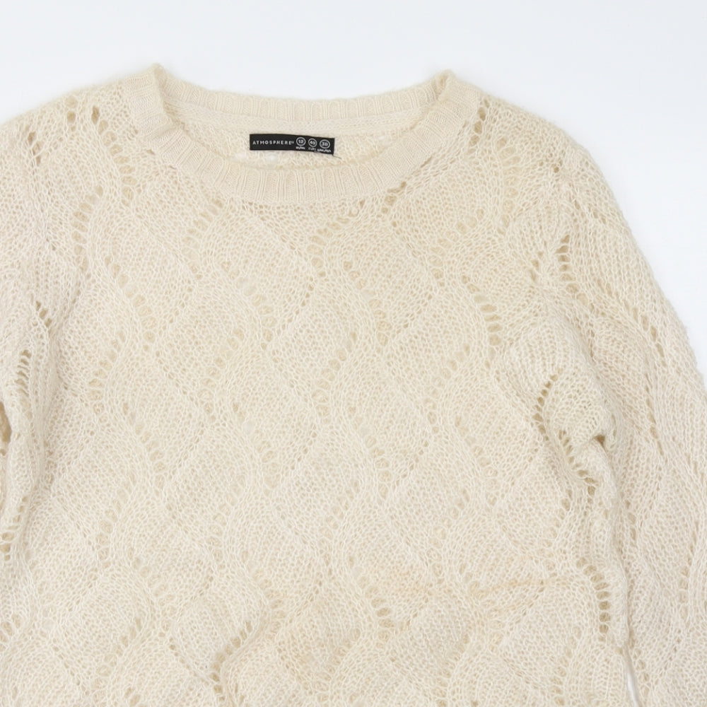 Atmosphere Womens Ivory  Knit Pullover Jumper Size 12