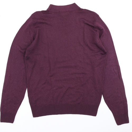 Equorian Womens Purple  Knit Pullover Jumper Size M