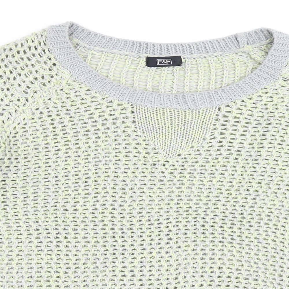 F&F Womens Grey  Knit Pullover Jumper Size 20