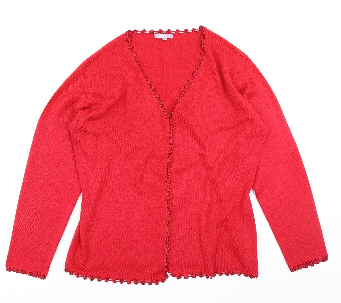 alibi Womens Red  Knit Cardigan Jumper Size 14