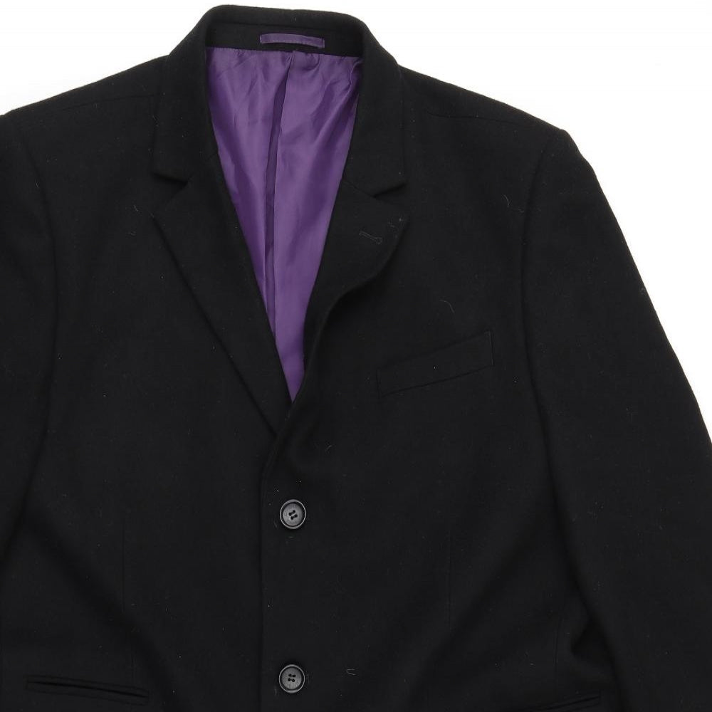 Jeff Banks Mens Black   Trench Coat Coat Size XL
