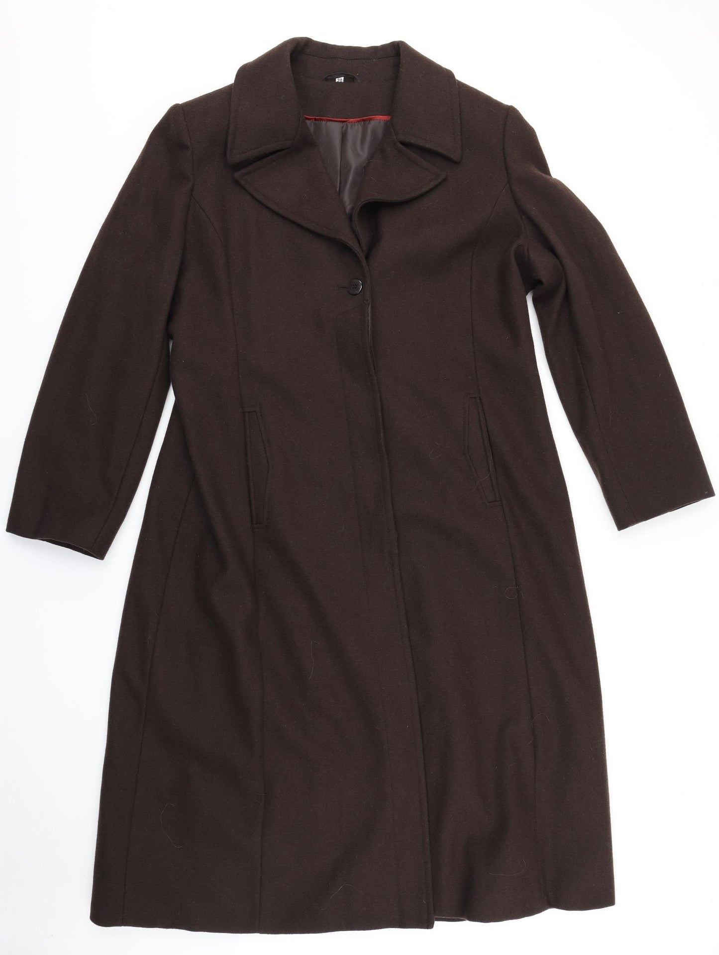 Klass Womens Brown   Trench Coat Coat Size 20