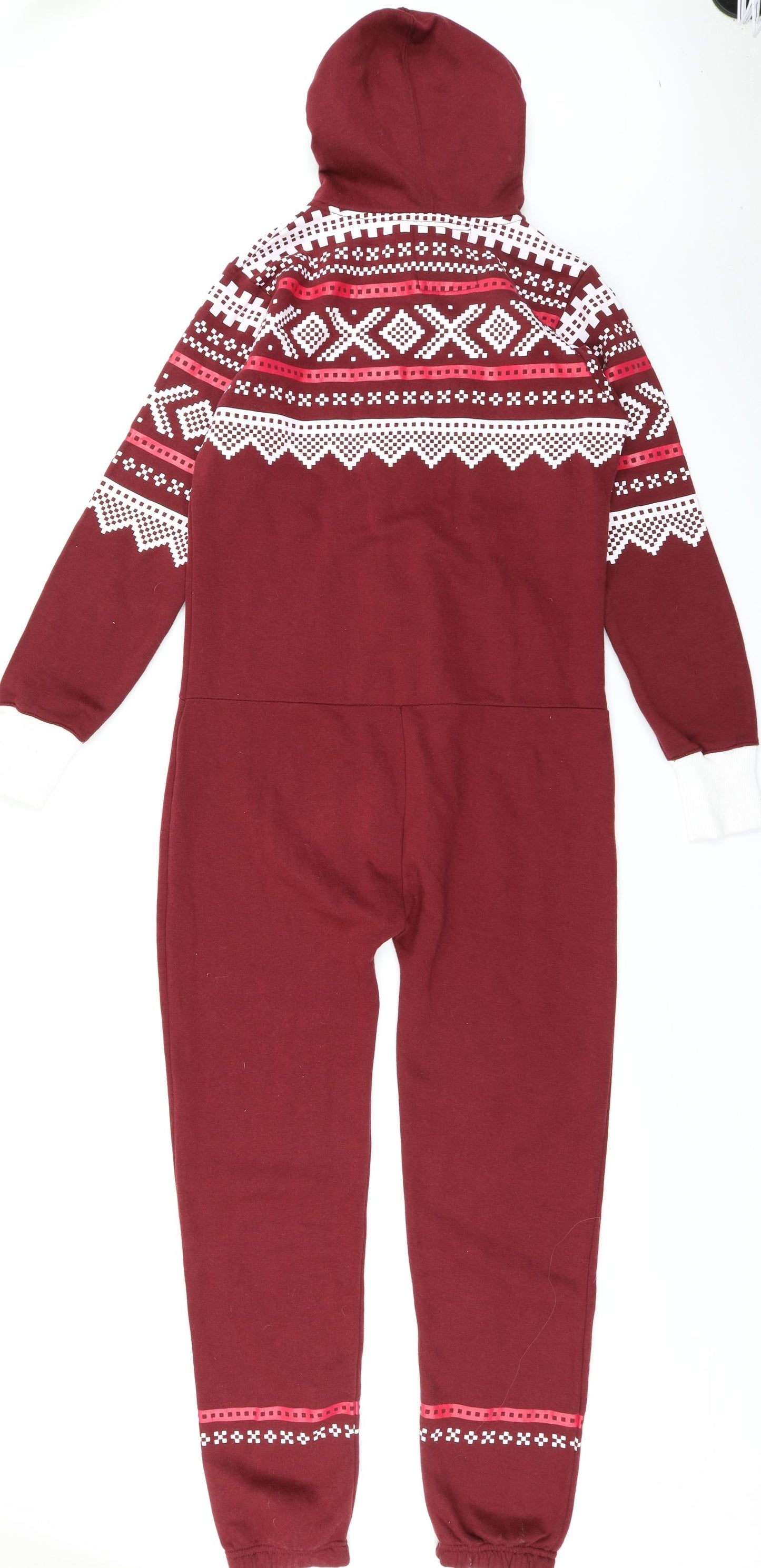 Malaika Womens Red Fair Isle  Top One Piece Size S