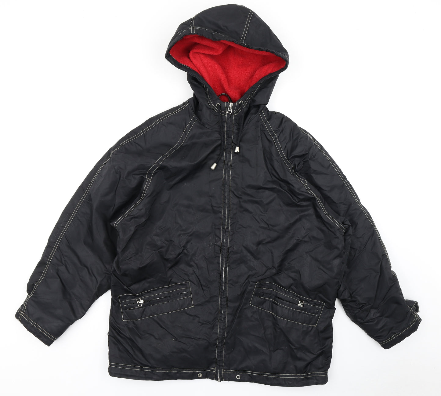 Casual Club Mens Black   Rain Coat Coat Size L