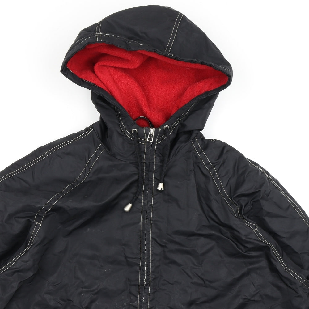 Casual Club Mens Black   Rain Coat Coat Size L
