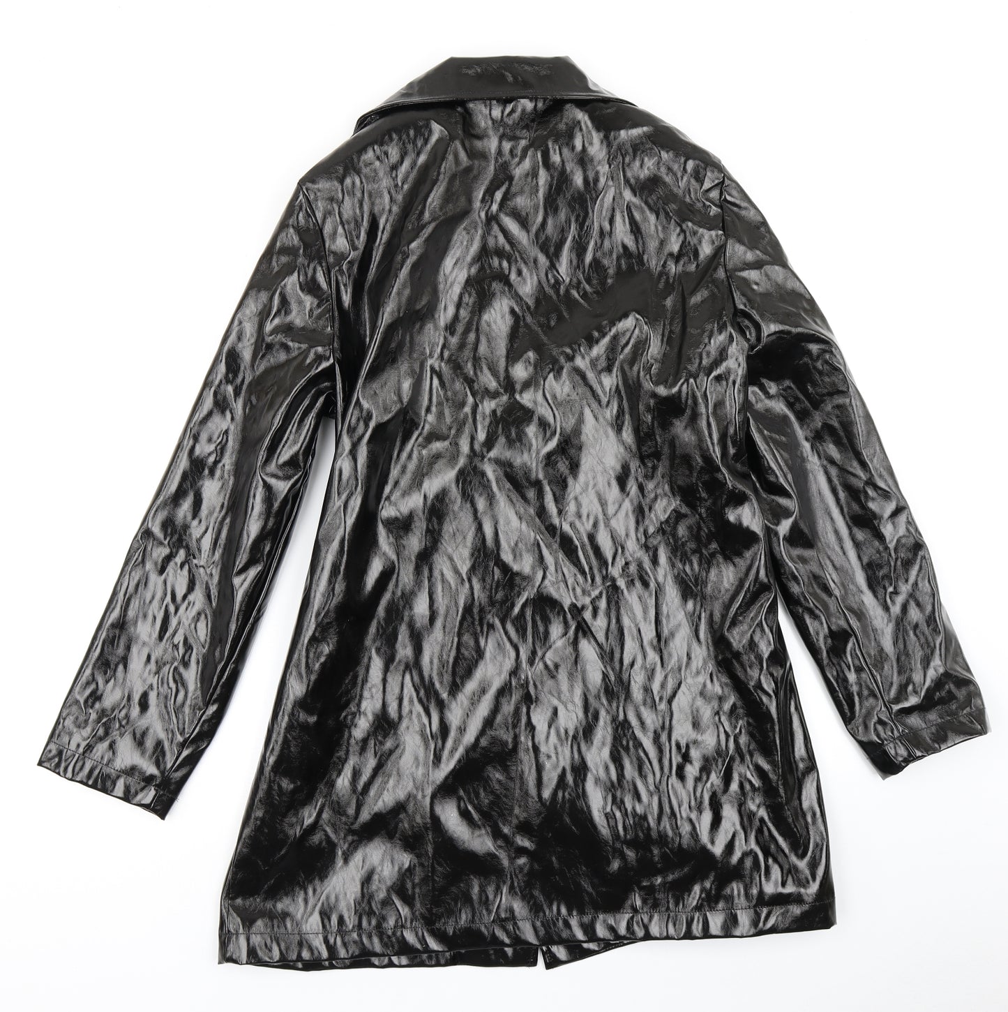 Boohoo Womens Black   Trench Coat Coat Size 14