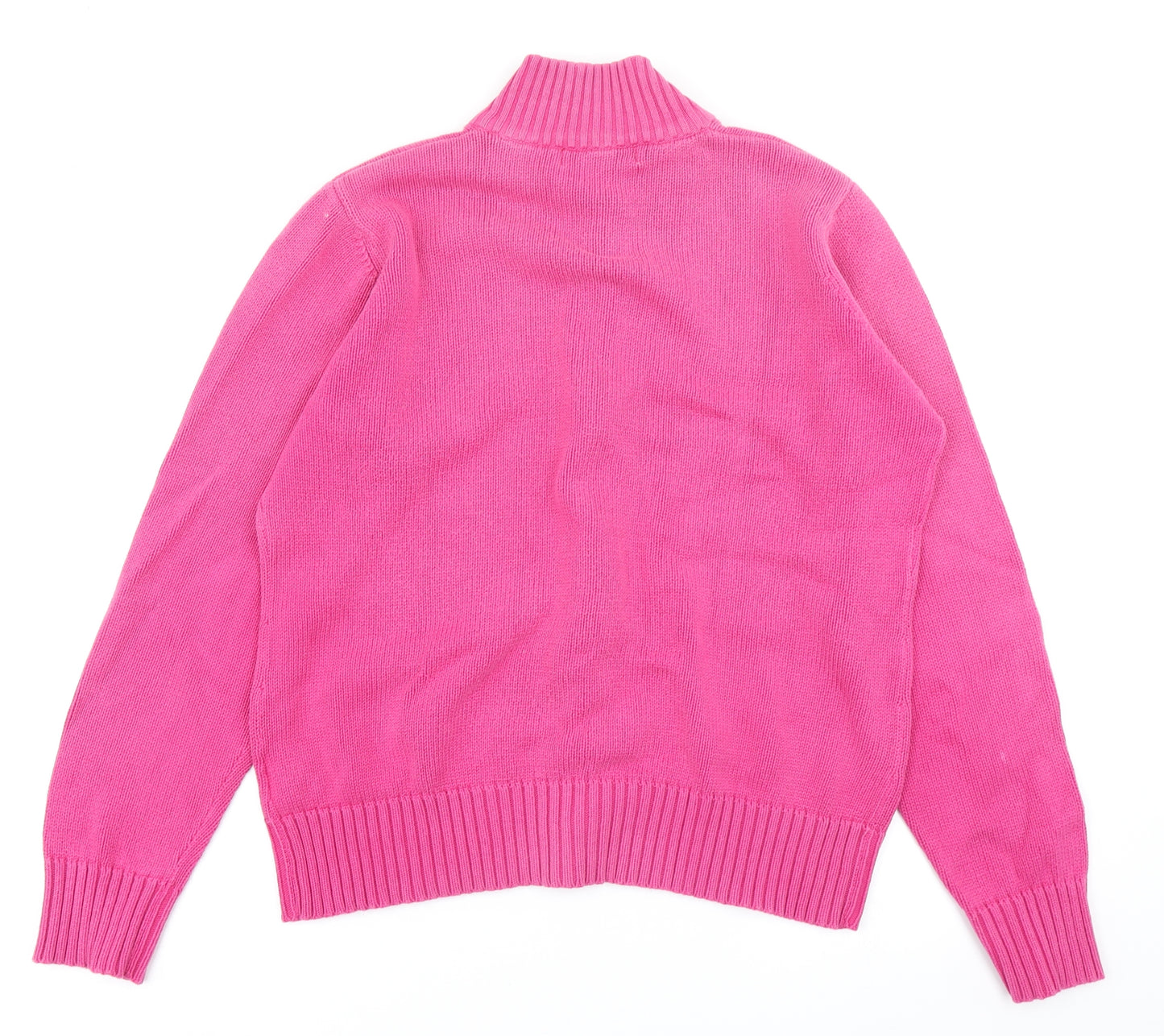 EWM Womens Pink  Knit Cardigan Jumper Size L