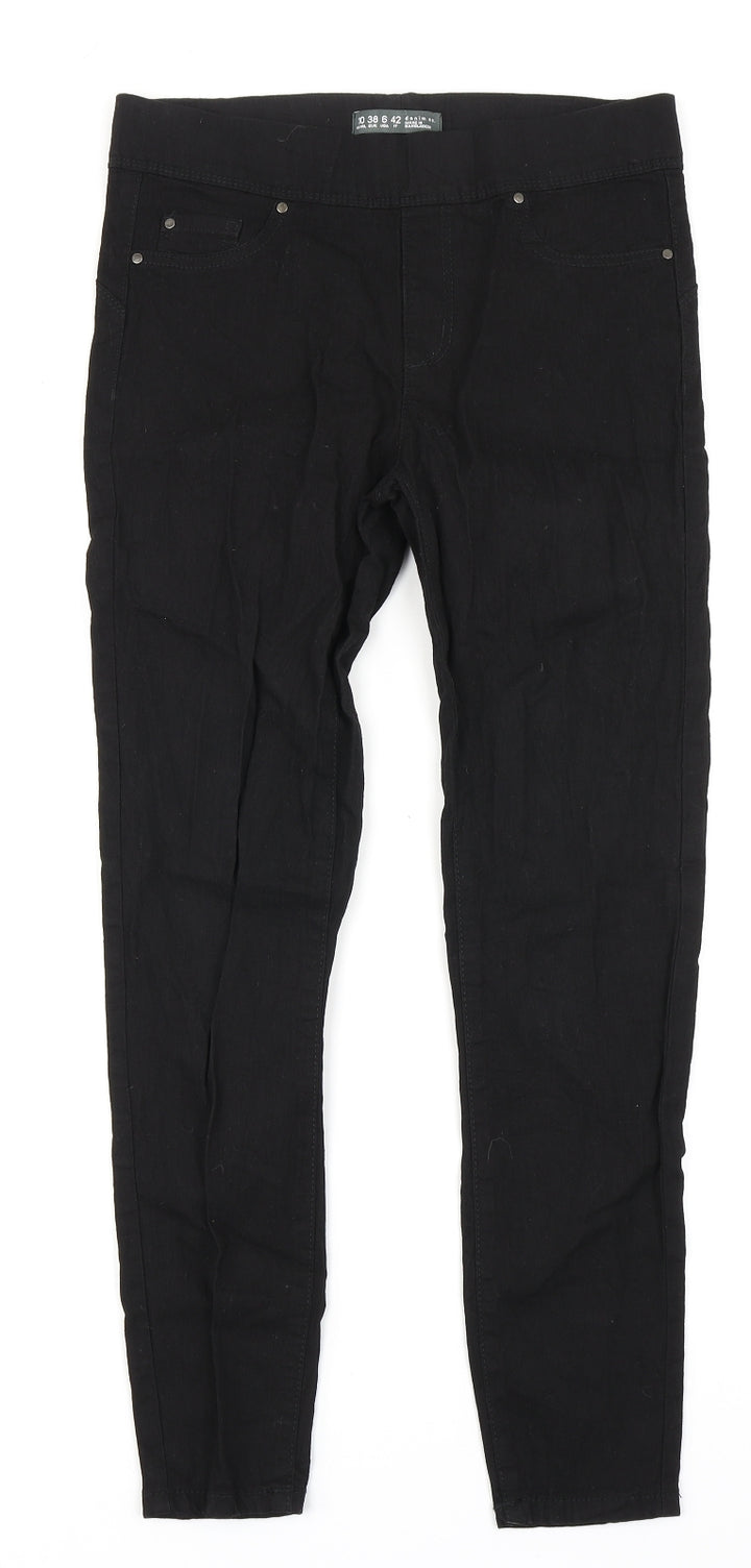 Denim Co Womens Black Denim Jegging Jeans Size 10 L22 in