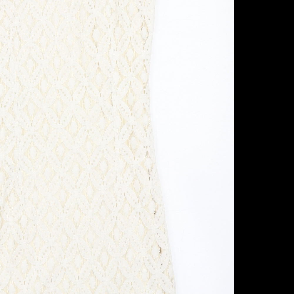 Pinky Womens Ivory   A-Line  Size M