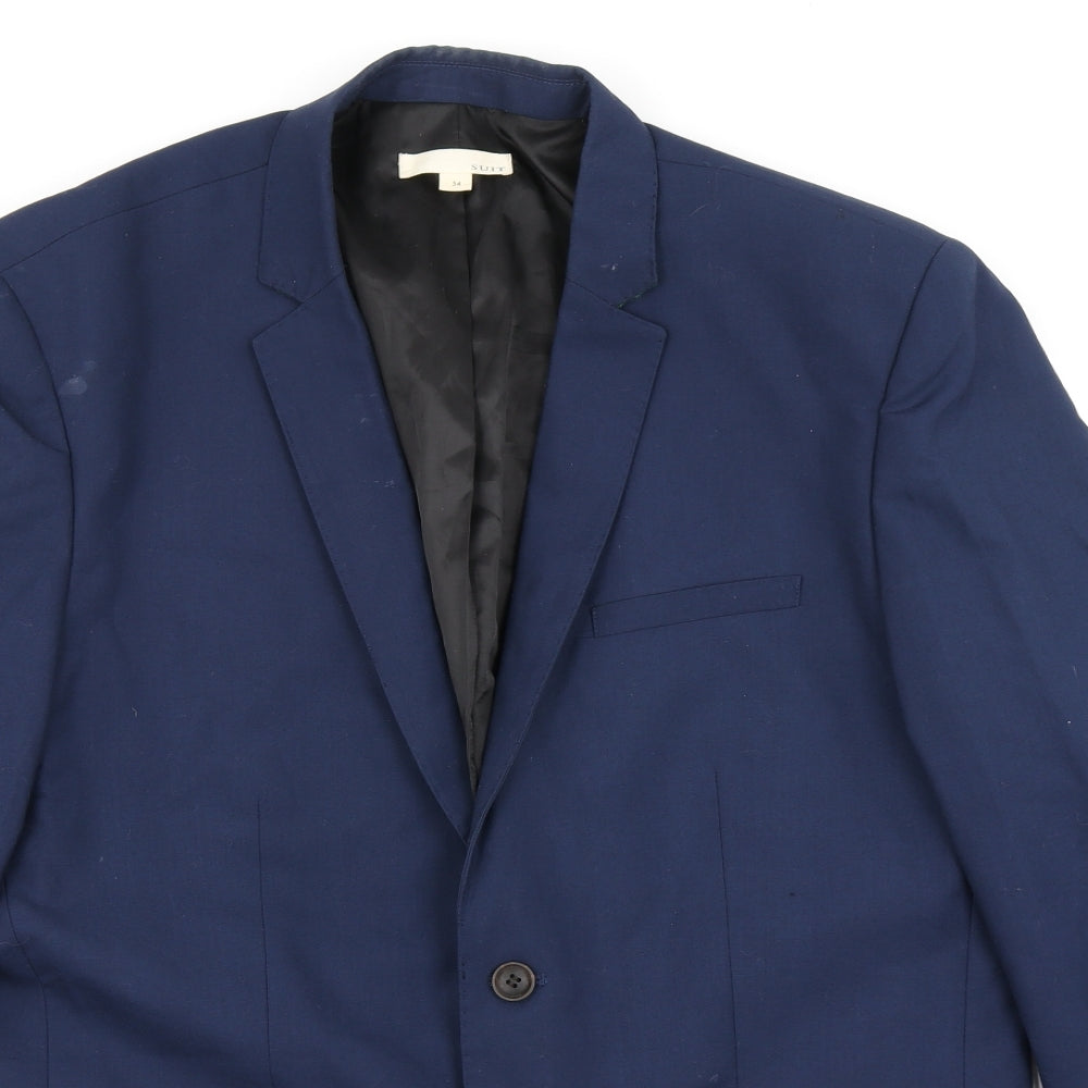 SUIT Mens Blue   Jacket Blazer Size 42