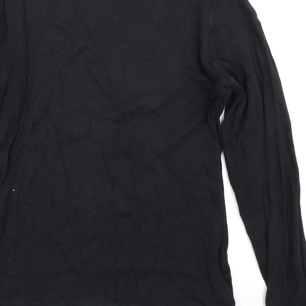 Marks & Spencer Womens Black   Basic T-Shirt Size 14