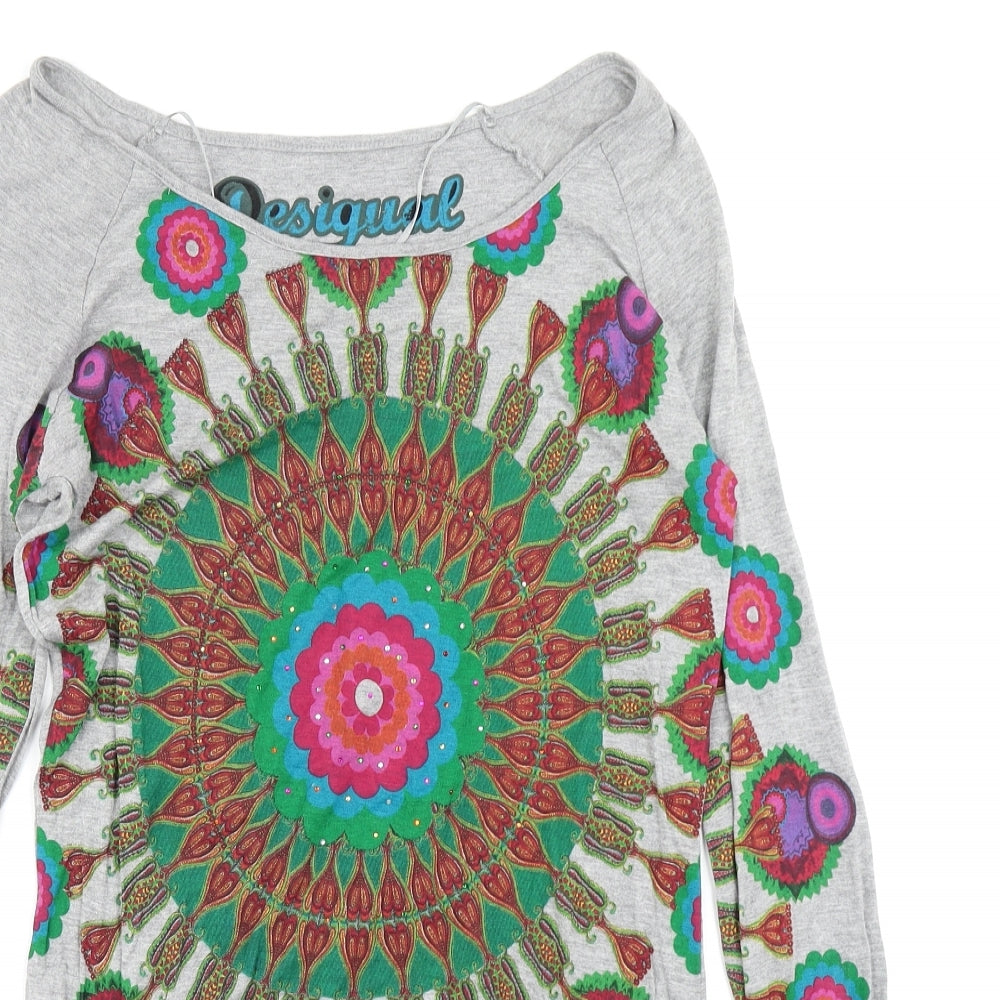 Desigual Womens Grey   Basic T-Shirt Size M