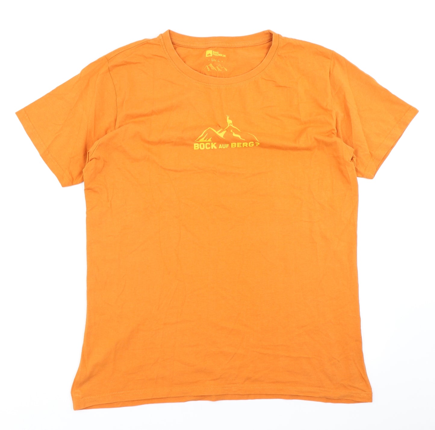 Berg Freunde Mens Orange    T-Shirt Size L