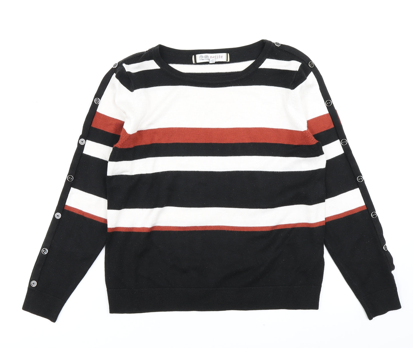 Principles Womens Brown Striped Knit Pullover Jumper Size 12