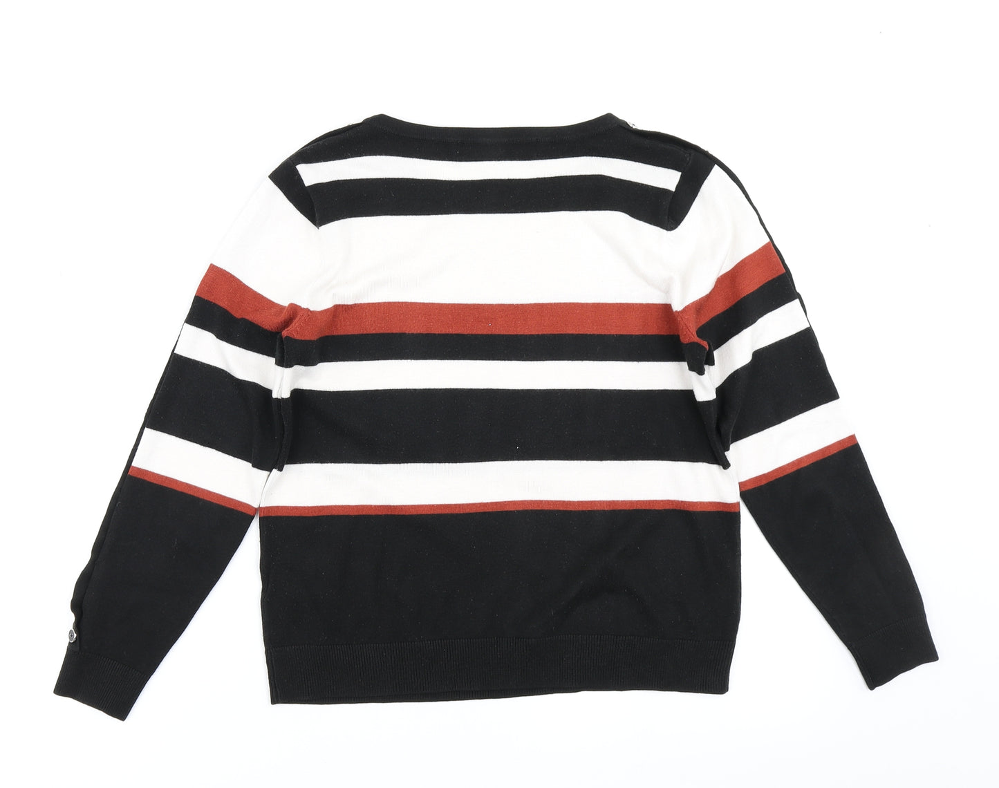 Principles Womens Brown Striped Knit Pullover Jumper Size 12