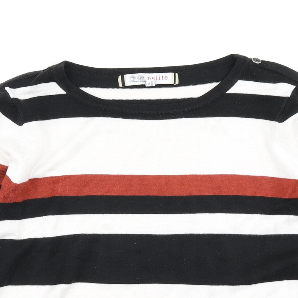 Principles Womens Brown Striped Knit Pullover Jumper Size 12