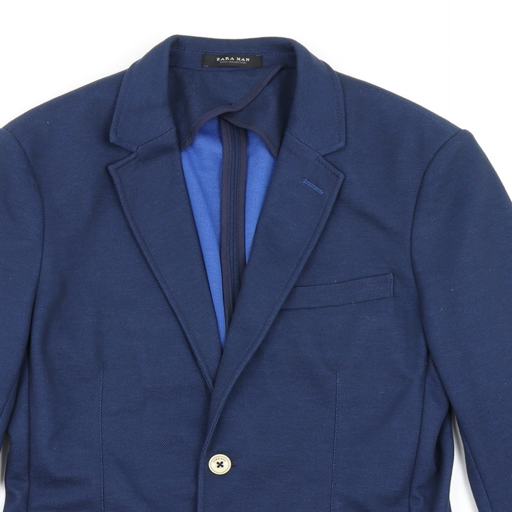 Zara Mens Blue   Jacket Blazer Size M
