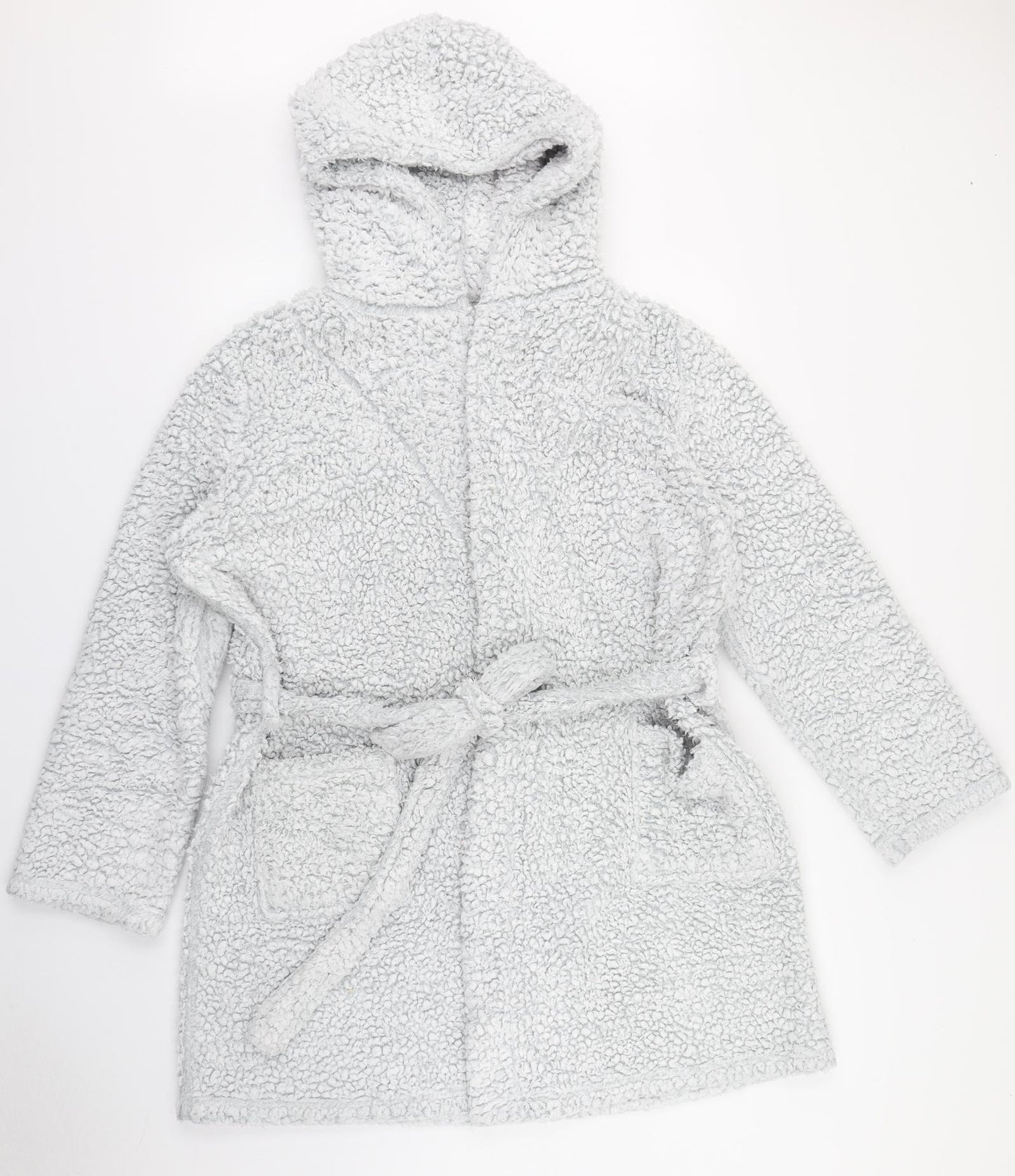 Foxbury Womens Grey Solid  Top Robe Size 16