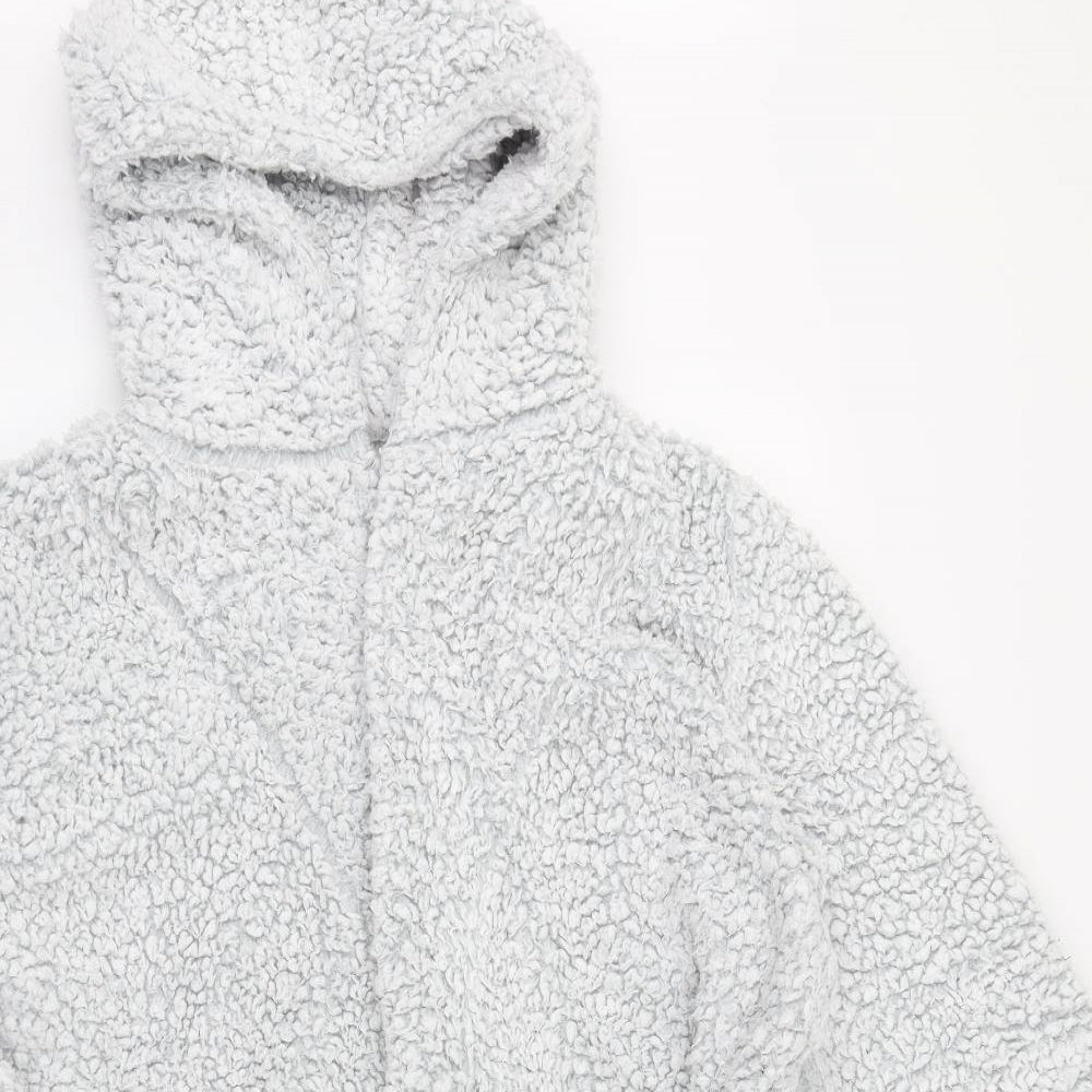 Foxbury Womens Grey Solid  Top Robe Size 16