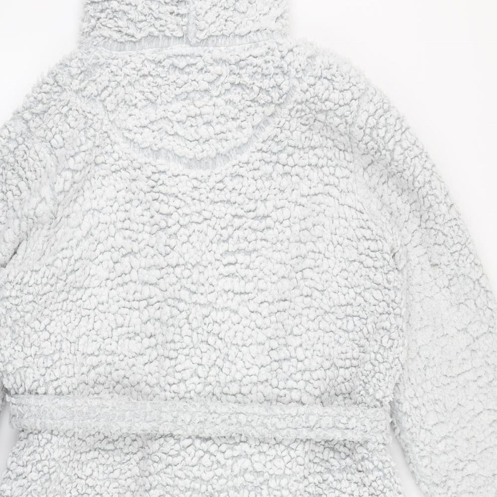 Foxbury Womens Grey Solid  Top Robe Size 16