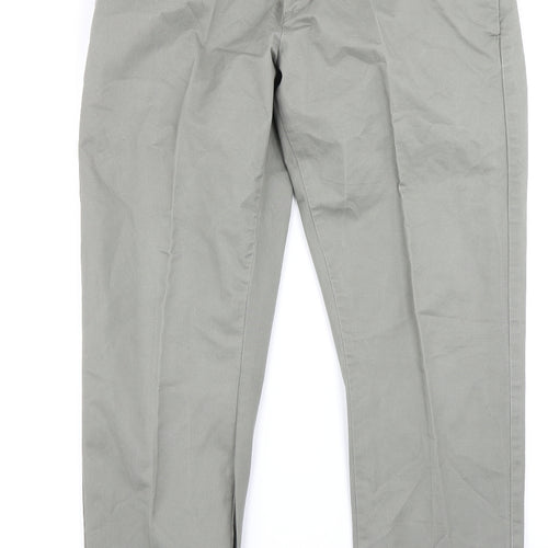 ACW85 Mens Green   Chino Trousers Size 34 in L27 in