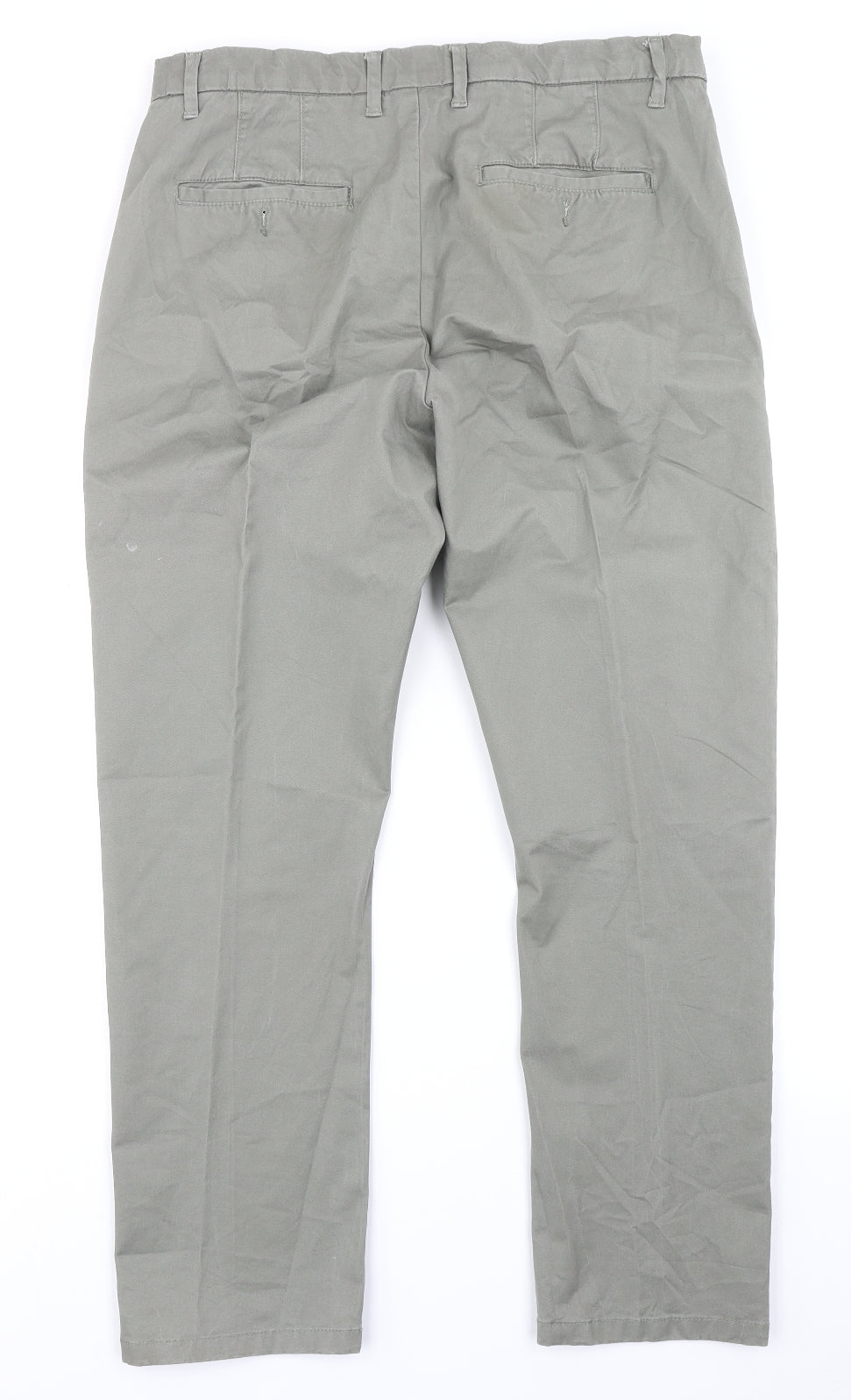 ACW85 Mens Green   Chino Trousers Size 34 in L27 in