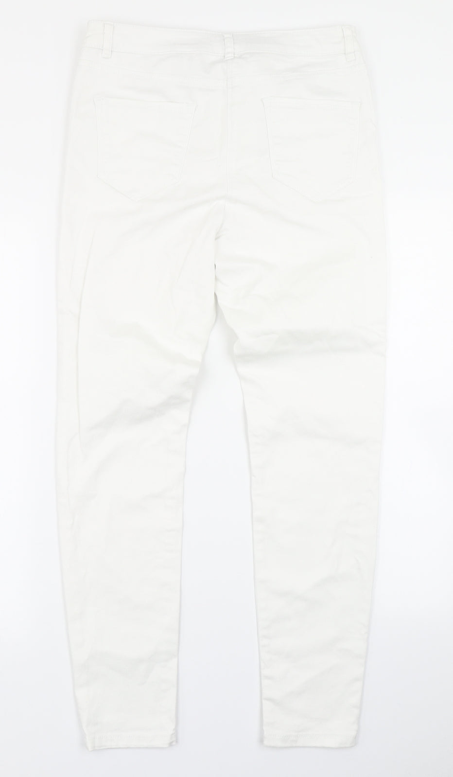 NEXT Womens White  Denim Skinny Jeans Size 12 L28 in
