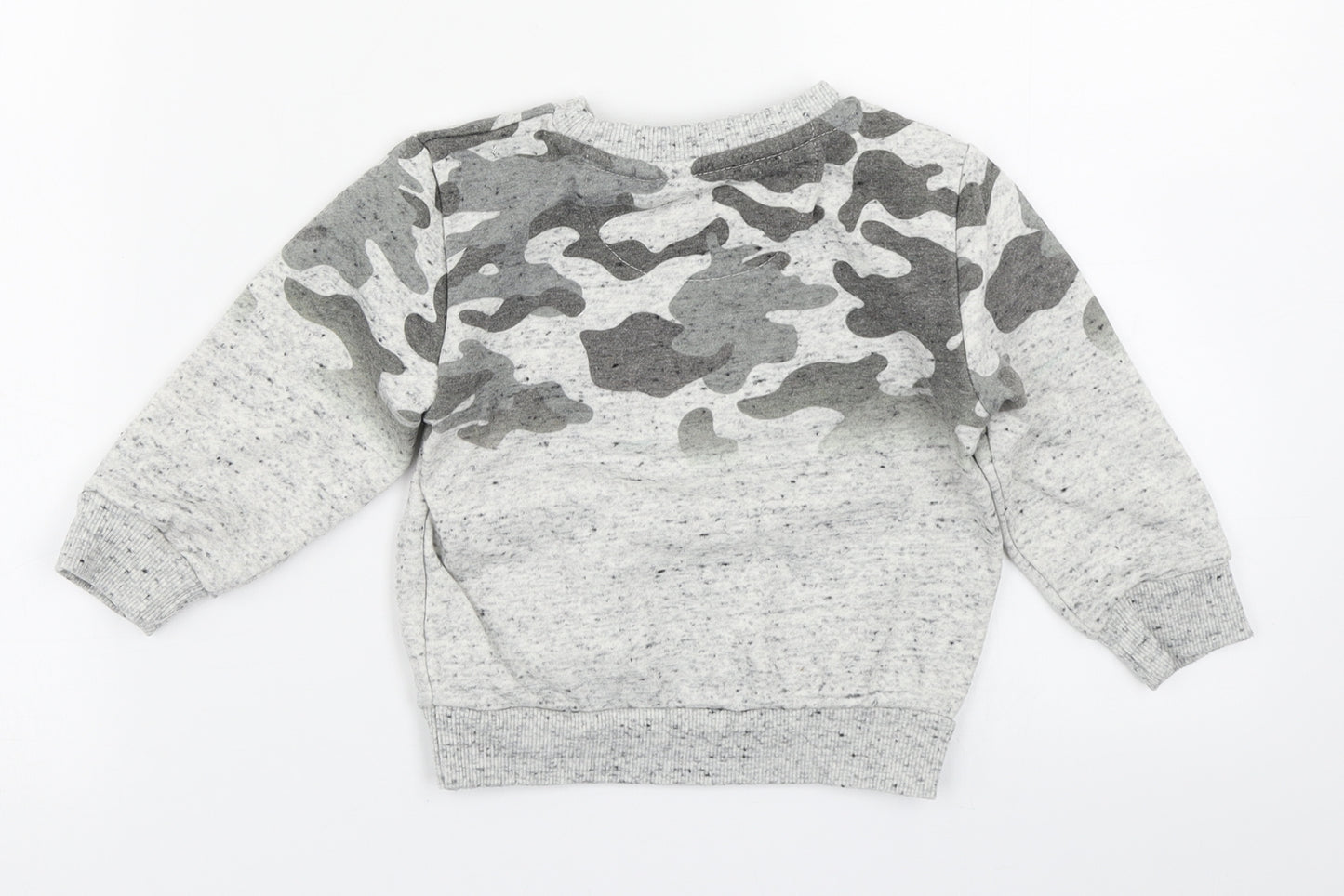 Primark Boys Grey Camouflage  Pullover Sweatshirt Size 2-3 Years