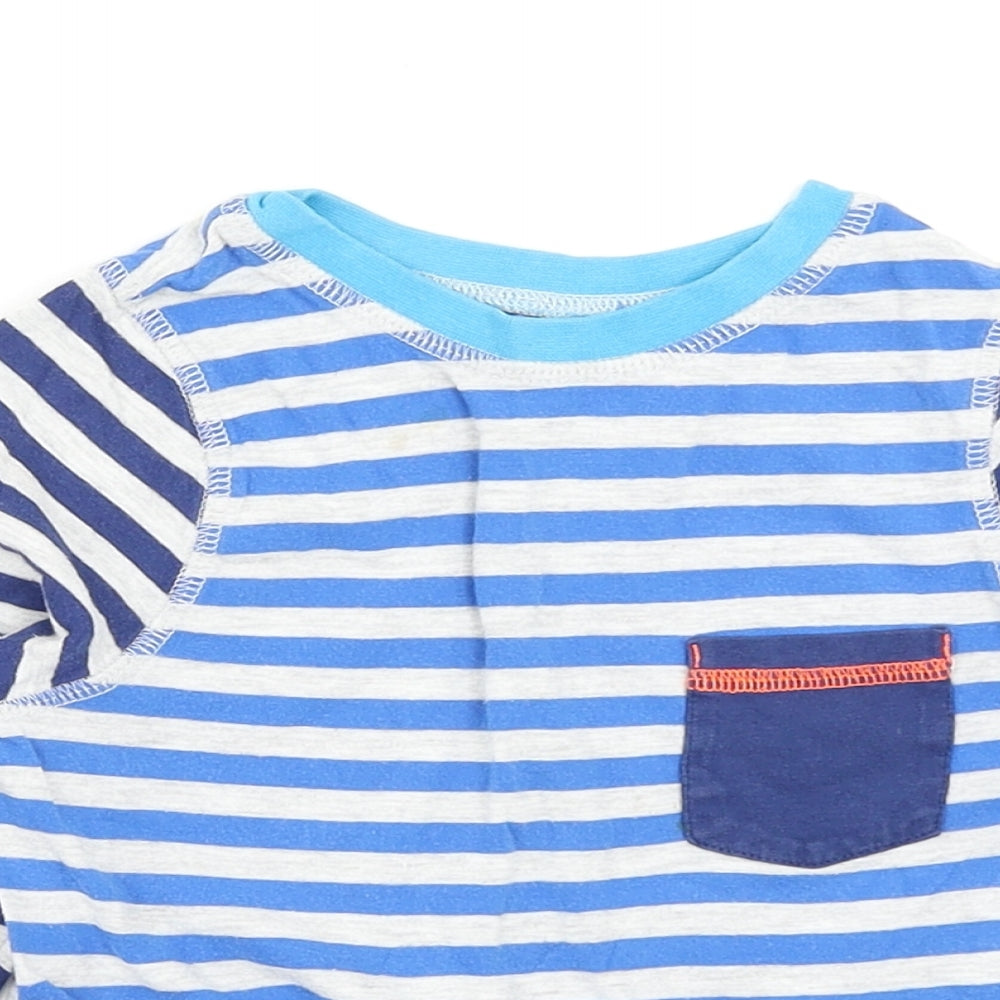 George Boys Black Striped  Basic T-Shirt Size 2-3 Years