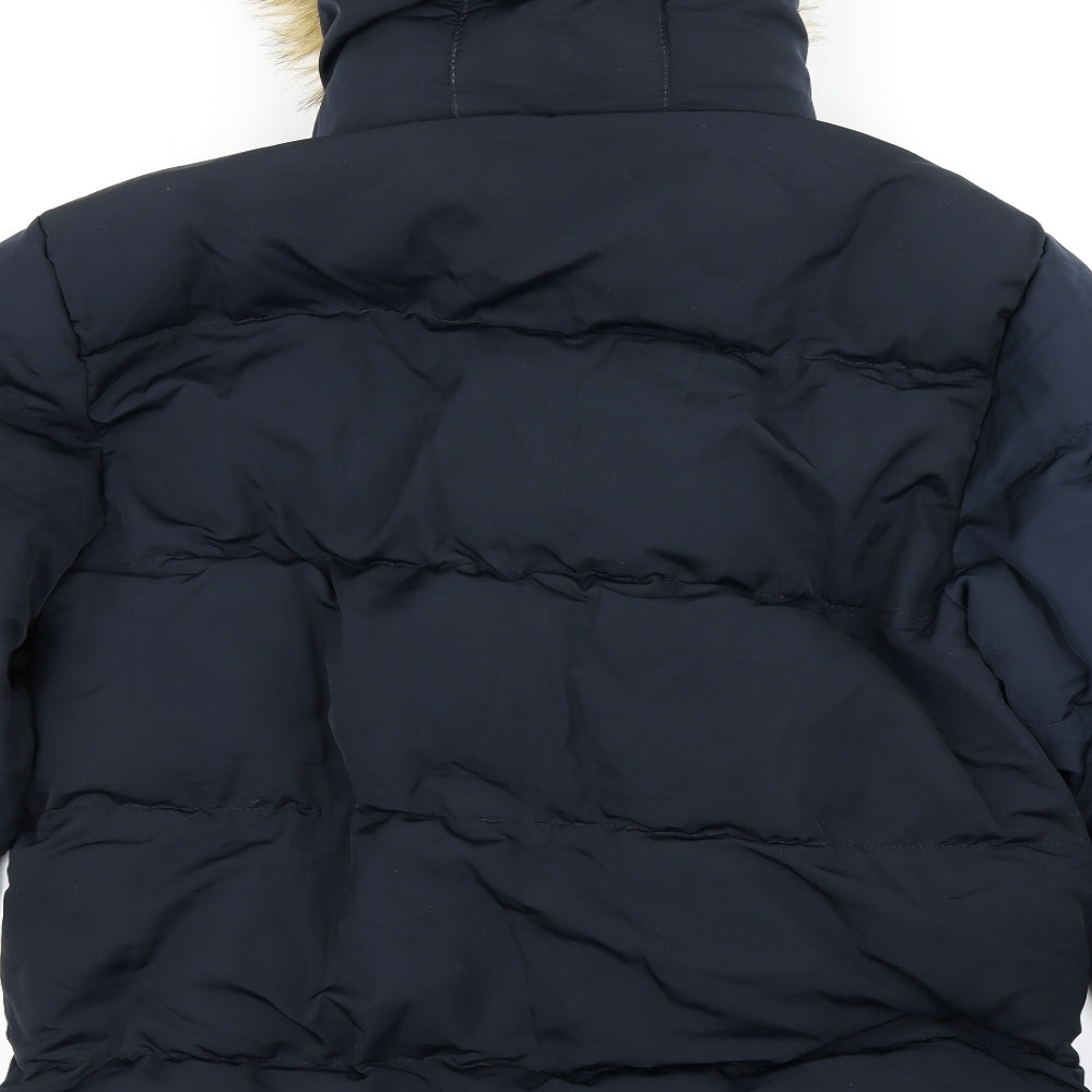 SoulCal&Co Mens Blue   Parka Coat Size L