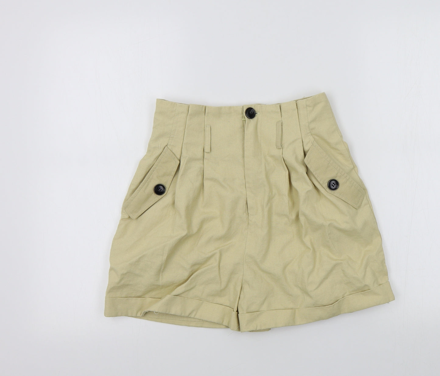 Boohoo Womens Beige Colourblock  Bermuda Shorts Size 8