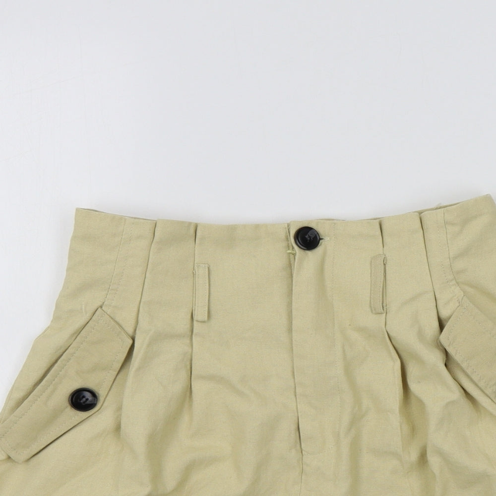 Boohoo Womens Beige Colourblock  Bermuda Shorts Size 8