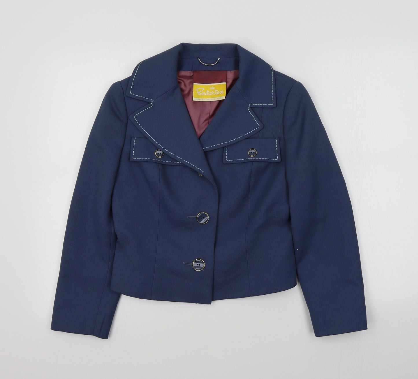 Berkertex Womens Blue Colourblock  Jacket Blazer Size M