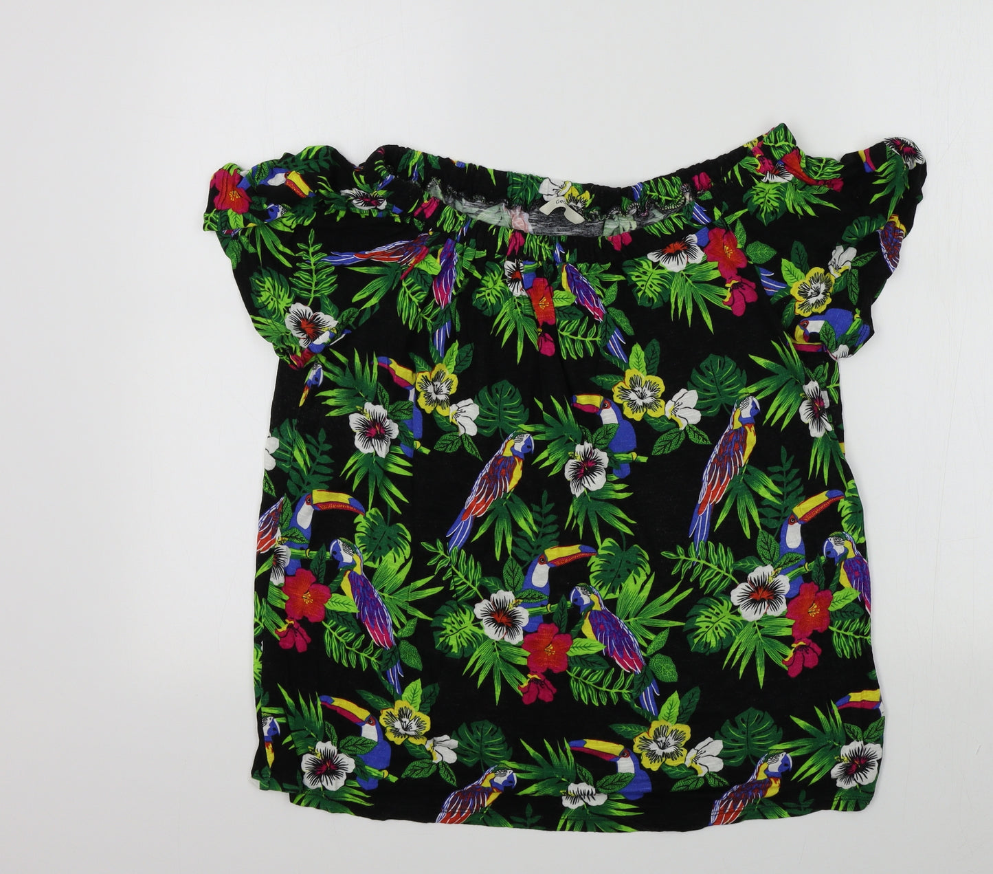 George Womens Multicoloured Geometric  Basic T-Shirt Size 14