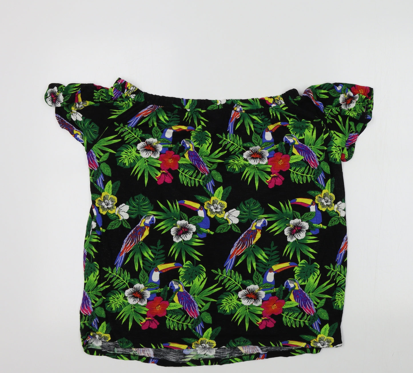 George Womens Multicoloured Geometric  Basic T-Shirt Size 14