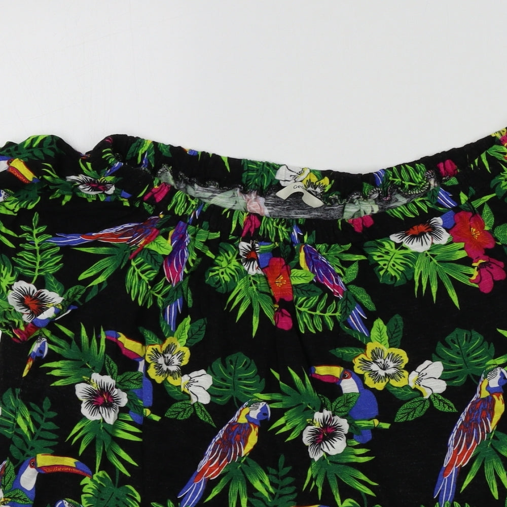 George Womens Multicoloured Geometric  Basic T-Shirt Size 14