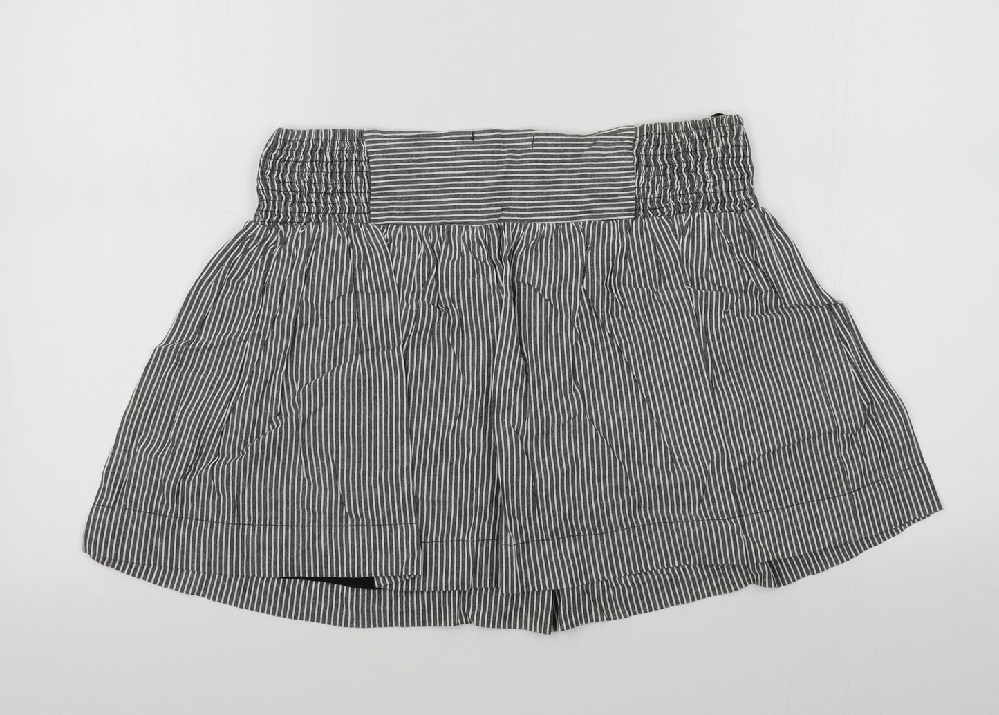Primark Womens Grey Striped  Flare Skirt Size 14