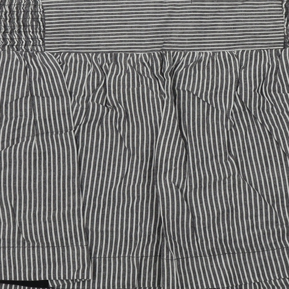 Primark Womens Grey Striped  Flare Skirt Size 14