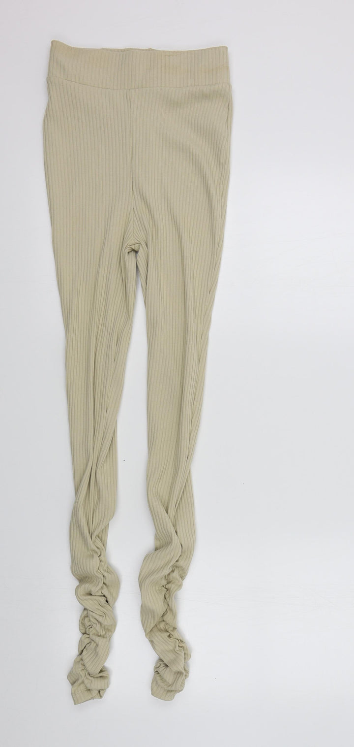 plouise Womens Beige Colourblock  Jegging Leggings Size S L31 in