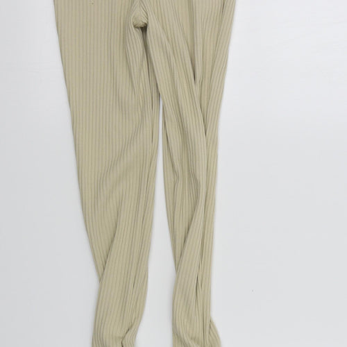 plouise Womens Beige Colourblock  Jegging Leggings Size S L31 in
