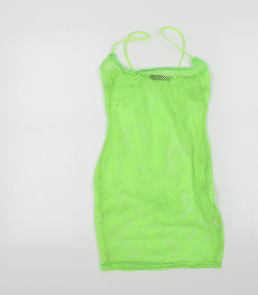 I SAW IT FIRST Womens Green Colourblock  A-Line  Size 8  - sparkle detail