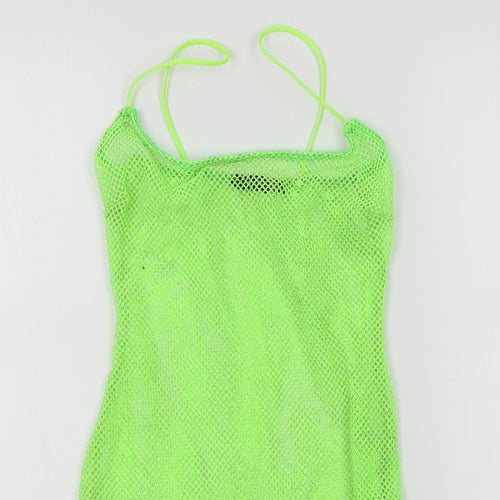 I SAW IT FIRST Womens Green Colourblock  A-Line  Size 8  - sparkle detail